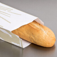 4 1/2 inch x 2 1/2 inch x 28 inch Printed Baguette Bread Bag - 1000/Case