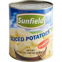 #10 Can Sliced White Potatoes - 6/Case