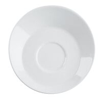 CAC SHER-2 Sheer 6 inch Bone White Porcelain Round Saucer - 36/Case