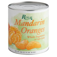Regal #10 Can Whole Mandarin Orange Segments in Light Syrup - 6/Case
