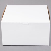 10 inch x 10 inch x 5 inch White Cake / Bakery Box - 10/Pack