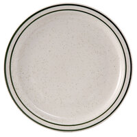 Tuxton TES-007 Emerald 7 1/4 inch Green Speckle Narrow Rim China Plate - 36/Case
