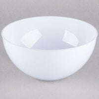 Fineline 3504-WH Platter Pleasers 100 oz. White Plastic Round Bowl - 24/Case