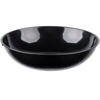 Fineline 3505-BK Platter Pleasers 1 Gallon (4 Qt.) Black Plastic Round Bowl - 24/Case