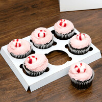 Reversible Cupcake Insert for 9 inch x 7 inch Cake Boxes- Standard - Holds 6 Cupcakes   - 10/Pack