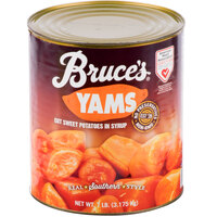 Bruce's Cut Sweet Potatoes in Light Syrup #10 Can - 6/Case