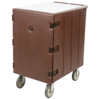 Cambro 1826LTC131 Camcart Dark Brown Mobile Cart for 18 inch x 26 inch Sheet Pans and Trays