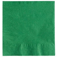 Choice Green 2-Ply Beverage / Cocktail Napkin - 250/Pack
