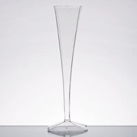 Fineline Wavetrends 1205 Clear Plastic 5 oz. 1-Piece Champagne Flute   - 72/Case