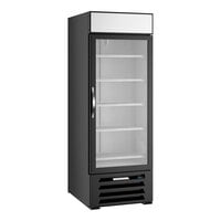 Beverage-Air MMR23HC-1-B MarketMax 27" Black Refrigerated Glass Door Merchandiser with LED Lighting- 23 Cu. Ft.