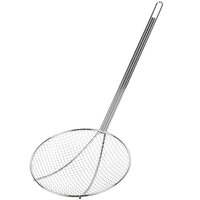 2-5/8 Dia. Overall with Handle: 8-3/8 Inches x 1-Inch Stainless Steel Wire Mesh Skimmer with Two Ears Loops 