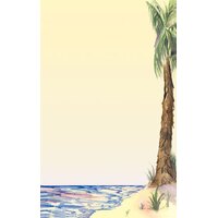 Choice 8 1/2" x 11" Menu Paper - Tropical Themed Palm Tree Design Right Insert - 100/Pack