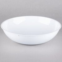Fineline 3505-WH Platter Pleasers 1 Gallon (4 Qt.) White Plastic Round Bowl - 24/Case