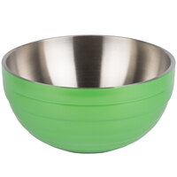 Vollrath 4659235 Double Wall Round Beehive 6.9 Qt. Serving Bowl - Green Apple