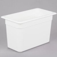 Cambro 38CW148 Camwear 1/3 Size White Polycarbonate Food Pan - 8" Deep