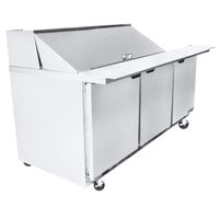 Beverage-Air SPE72HC-18M 72" 3 Door Mega Top Refrigerated Sandwich Prep Table