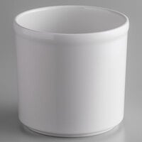 Cal-Mil 1950-64-15 2 Qt. White Round Melamine Condiment Jar