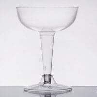 Fineline Flairware 2104 4 oz. Clear Plastic 2 Piece Champagne Glass - 360/Case