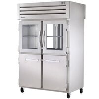 True STG2RPT-2HG/2HS-2G-HC Spec Series 52 5/8" Half Glass Front / Glass Back Full Door Pass-Through Refrigerator