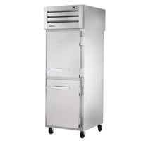 True STG1RPT-2HS-1S-HC Spec Series 27 1/2" Solid Front Half Door / Solid Back Full Door Pass-Through Refrigerator with PVC-Coated Shelves