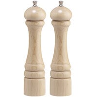 Chef Specialties 10202 Professional Series 10 inch Customizable Imperial Natural Finish Pepper Mill and Salt Mill