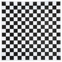 Choice 15" x 15" Black Check Deli Sandwich Wrap Paper - 4000/Case