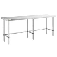 Regency 24 inch x 84 inch 16-Gauge 304 Stainless Steel Commercial Open Base Work Table