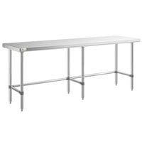 Regency 24" x 84" 16-Gauge 304 Stainless Steel Commercial Open Base Work Table