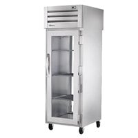 True STR1RPT-1G-1G-HC Spec Series 27 1/2" Glass Door Stainless Steel Pass-Through Refrigerator