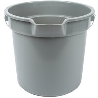 Continental 8114GY Huskee 14 Qt. Gray Round Utility Bucket