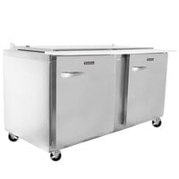 Traulsen UST6024-RR 60 inch 2 Right Hinged Door Refrigerated Sandwich Prep Table