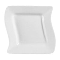 CAC SOH-16 Soho 10 1/2 inch Ivory (American White) Square Stoneware Plate - 12/Case