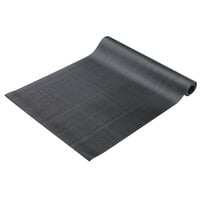 Cactus Mat 1000R-C2 Deep Groove 2' Wide Corrugated Black Rubber Runner Mat - 1/8 inch Thick