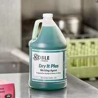 Noble Chemical 1 gallon / 128 oz. Dry It Plus Concentrated Rinse Aid for High Temperature Dish Machines - 4/Case