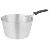 Vollrath 78441 4.5 Qt. Stainless Steel Tapered Sauce Pan with TriVent Black Silicone Handle