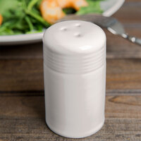 Tuxton BEI-0301 2 oz. Eggshell China Pepper Shaker - 12/Case