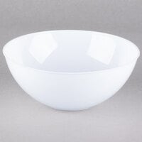 Fineline 3503-WH Platter Pleasers 60 oz. White Plastic Round Bowl - 50/Case