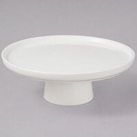 10 Strawberry Street WTR-8CAKESTND Whittier 8 1/2 inch White Porcelain Footed Cake Stand
