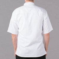 Mercer Culinary Genesis® M61012 Unisex Lightweight White Customizable Short Sleeve Chef Jacket - M
