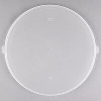 Fineline 9525-L Platter Pleasers 1 and 2 Gallon Clear Plastic Round Bowl Flat Lid - 24/Case