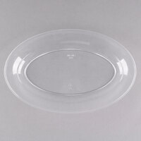 Fineline 3515-CL Platter Pleasers 8 inch x 12 inch Clear Plastic Oval Tray - 48/Case