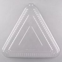 Fineline 9561-L Platter Pleasers 16" Clear Plastic Triangular Tray Dome Lid - 40/Case