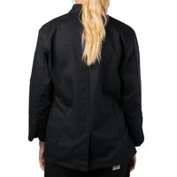 Mercer Culinary Genesis® M61030 Women's Black Customizable Long Sleeve Chef Jacket - M