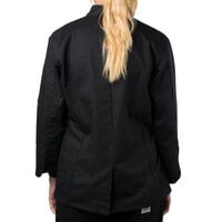 Mercer Culinary Genesis® M61030 Women's Black Customizable Long Sleeve Chef Jacket - XL