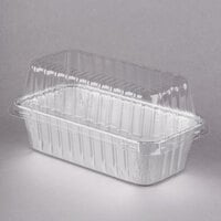Durable Packaging 2 lb. Foil Bread Loaf Pan with Clear Dome Lid - 25/Case