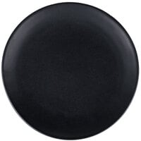 10 Strawberry Street RPPLE-BLKBB Matte Wave 6 1/4 inch Black Bread and Butter Stoneware Plate - 36/Case