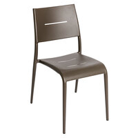 BFM Seating PH902CBZ Hampton Bronze Stackable Aluminum Side Chair
