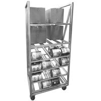 Channel CSBR-80M Full Size Mobile Aluminum Can and Storage Rack for #10 Cans and #5 Cans