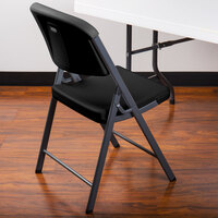 Lifetime 80187 Black Contoured Folding Chair - 4/Pack