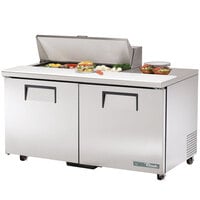 True TSSU-60-10-ADA-HC 60 3/8" ADA Height Refrigerated Sandwich Prep Table with Two Doors